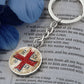 Jesus Christ conquers keychain