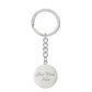 St Benedict medal White Maroon FRONT Circle Pendant Keychain