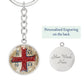 Jesus Christ conquers keychain