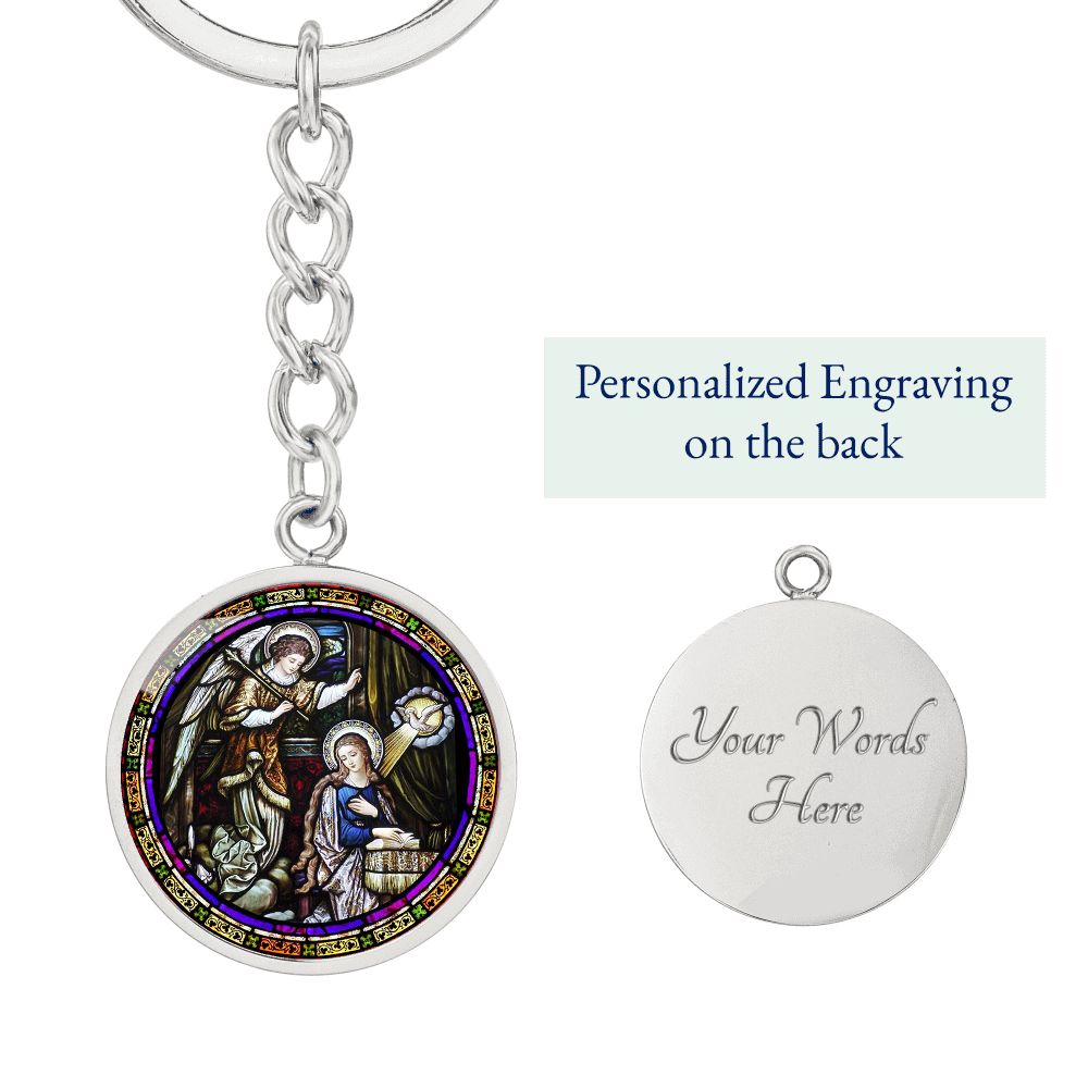 Annunciation  Circle for Shine On Graphic Circle Keychain NEW