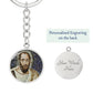 st-paul the apostle mosaic circle pendant necklace_artwork_original_artwork Graphic Circle Keychain NEW