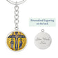 Crucifixion Enamel edited vibrance 80 Graphic Circle Keychain NEW