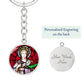 saint-lucy circle pendant necklace_artwork_original_artwork Graphic Circle Keychain NEW