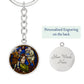 saint-anastasia circle pendant necklace_artwork_original_artwork Graphic Circle Keychain NEW