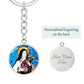saint-therese of lisieux circle pendant necklace_artwork_original_artwork Graphic Circle Keychain NEW