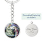 Anunciation Prerafaelites Ave Maria Gracia ShineOn Circle Circle Pendant Keychain
