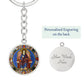 jesus-king of glory circle pendant necklace_artwork_original_artwork Graphic Circle Keychain NEW