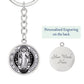 St Benedict circle pendant keychain Black Front