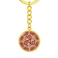 triskelion-necklace, celtic necklace, ttiskelion pendant, triskele pendant necklace_artwork_original_artwork Graphic Circle Keychain NEW