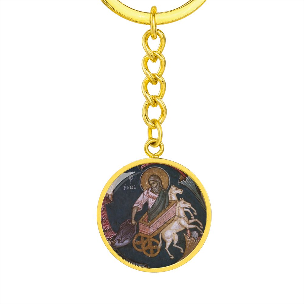 prophet-ilijah circle pendant necklace_artwork_original_artwork Graphic Circle Keychain NEW