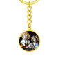 st-anna and virgin mary circle pendant necklace_artwork_original_artwork Graphic Circle Keychain NEW