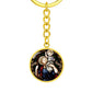 St Christopher dog tag keychain