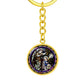Annunciation to Blessed Virgin Mary circle pendant keychain