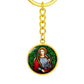 saint-agatha circle pendant necklace_artwork_original_artwork Graphic Circle Keychain NEW