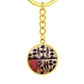 adam-and eve manuscript circle pendant necklace_artwork_original_artwork Graphic Circle Keychain NEW