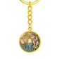 baptism-of jesus mozaic circle pendant necklace_artwork_original_artwork Graphic Circle Keychain NEW