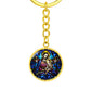 Virgin Mary and Baby Jesus Cropped New za ShineOn Light+6 Graphic Circle Keychain NEW