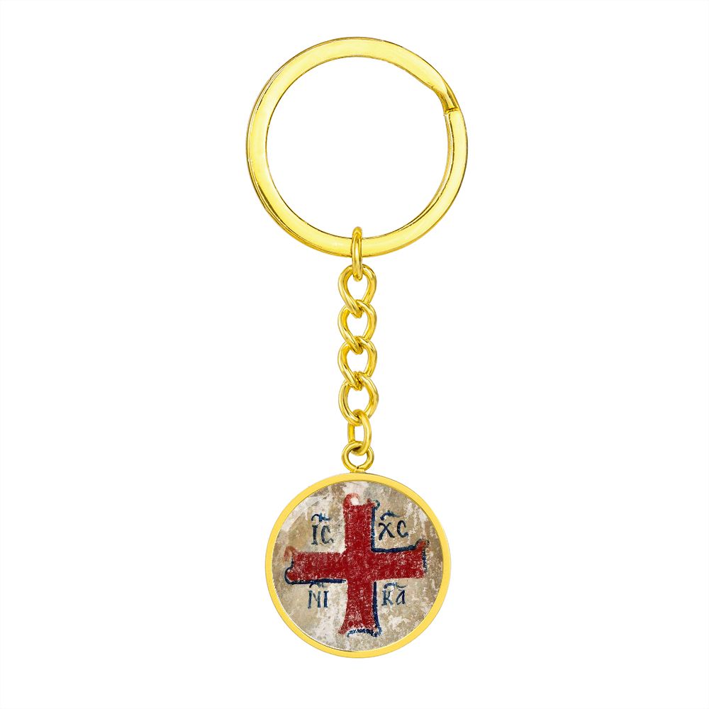 Jesus Christ conquers keychain