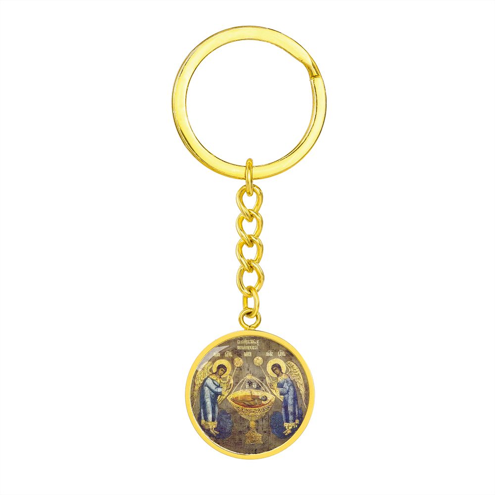 eucharist-icon circle pendant necklace_artwork_original_artwork Graphic Circle Keychain NEW
