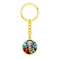 sacred-heart of jesus stained glass pendant necklace_artwork_original_artwork Graphic Circle Keychain NEW