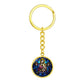 Virgin Mary and Baby Jesus Cropped New za ShineOn Light+6 Graphic Circle Keychain NEW