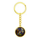 saint-anastasia circle pendant necklace_artwork_original_artwork Graphic Circle Keychain NEW
