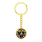 St Therese of Avila circle pendant keychain