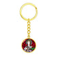 saint-lucy circle pendant necklace_artwork_original_artwork Graphic Circle Keychain NEW