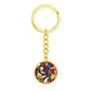 Annunciation to the Shepards Stained Glass ShineOn Circle Circle Pendant Keychain