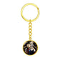 St Christopher dog tag keychain
