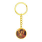 Archangel Michael circle pendant keychain