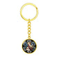 Guardian Angel Stained Glass Circle NEW Circle Pendant Keychain