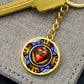 Sacred Heart Circle 300 dpi ShineOn Circle Pendant Keychain