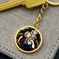 St Christopher dog tag keychain