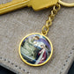 Anunciation Prerafaelites Ave Maria Gracia ShineOn Circle Circle Pendant Keychain