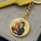 Catholic Virgin Mary and baby Jesus ShineOn Circle Pendant Keychain