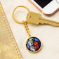 St Anthony Of Padua Finder of Lost Things Circle Pendant Keychain