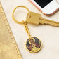 Theotokos Oranta Circle New circle ShineOn Circle Pendant Keychain