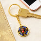 Sacred Heart Circle 300 dpi ShineOn Circle Pendant Keychain