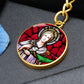 saint-lucy circle pendant necklace_artwork_original_artwork Graphic Circle Keychain NEW
