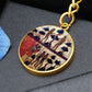 adam-and eve manuscript circle pendant necklace_artwork_original_artwork Graphic Circle Keychain NEW