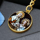st-anna and virgin mary circle pendant necklace_artwork_original_artwork Graphic Circle Keychain NEW