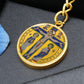 Crucifixion Enamel edited vibrance 80 Graphic Circle Keychain NEW