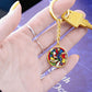 Annunciation to the Shepards Stained Glass ShineOn Circle Circle Pendant Keychain