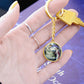 Anunciation Prerafaelites Ave Maria Gracia ShineOn Circle Circle Pendant Keychain