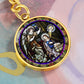 Annunciation to Blessed Virgin Mary circle pendant keychain