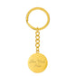 St Benedict medal White Maroon BACK Circle Pendant Keychain