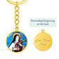 saint-therese of lisieux circle pendant necklace_artwork_original_artwork Graphic Circle Keychain NEW