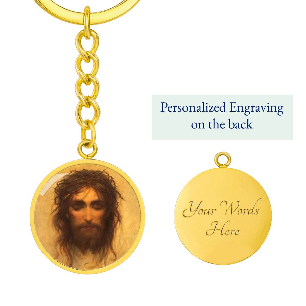 passion-of jesus pendant necklace_artwork_original_artwork Graphic Circle Keychain NEW