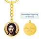 Jesus Christ Pantocrator Sinai Circle Keychain